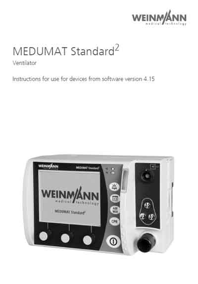 Инструкция пользователя User manual на Medumat Standard 2 (sw 4.15) [Weinmann]