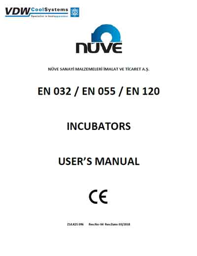 Инструкция пользователя User manual на EN 032 / EN 055 / EN 120 [Nuve]