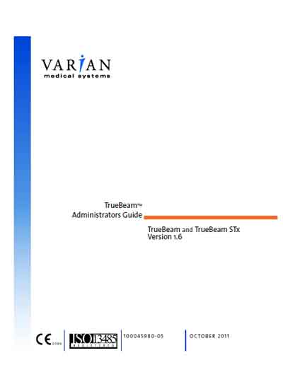 Руководство администратора Administrator’s Guide на Линейный ускоритель Trubeam, Truebeam Stx [Varian]