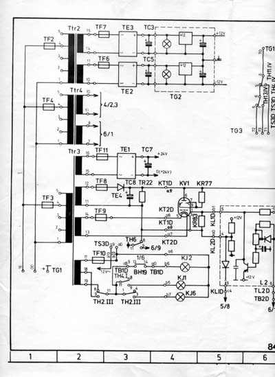 Схема электрическая Electric scheme (circuit) на Рентгеновский стол-штатив UV-56 EDR-750 [Medicor]