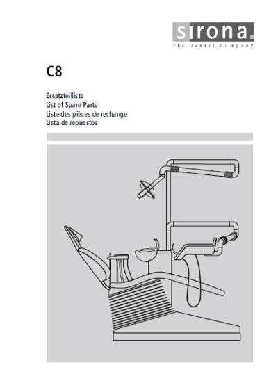 Каталог (элементов, запчастей и пр.) Catalogue, Spare Parts list на C8 [Sirona]