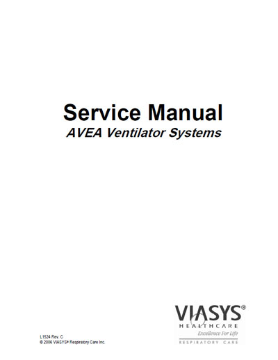 Сервисная инструкция, Service manual на ИВЛ-Анестезия Avea