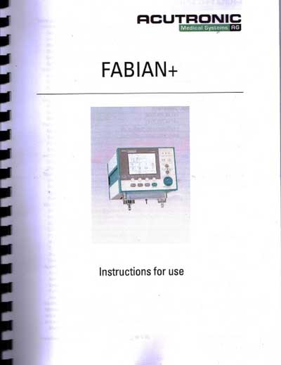 Инструкция пользователя, User manual на ИВЛ-Анестезия Fabian+