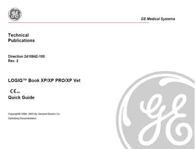 Методические материалы Methodical materials на Logiq Book XP/XP, PRO/XP Vet Quick Guide Rev. 2 [General Electric]
