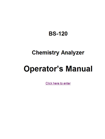 Инструкция по применению и обслуживанию, User and Service manual на Анализаторы BS-120