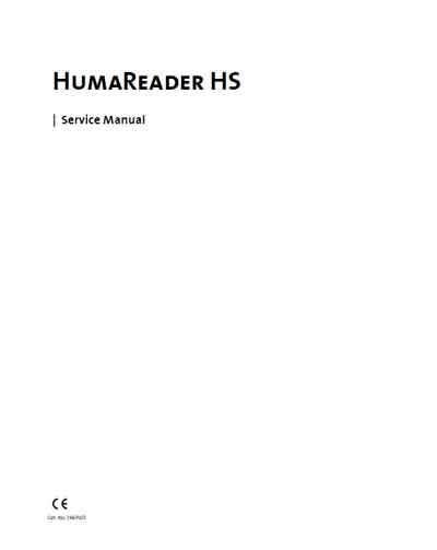 Сервисная инструкция, Service manual на Анализаторы-Фотометр Планшетный HumaReader HS