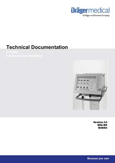 Техническая документация, Technical Documentation/Manual на ИВЛ-Анестезия Evita XL Rev.5
