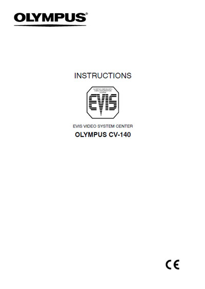 Инструкция по эксплуатации Operation (Instruction) manual на Видеоцентр EVIS EXERA CV-140 [Olympus]
