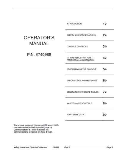 Инструкция по эксплуатации Operation (Instruction) manual на G 100 RAD [Villa]
