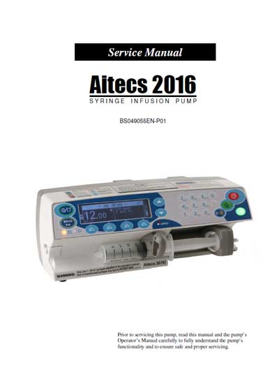 Сервисная инструкция Service manual на Универсальная шприцевая помпа Aitecs 2016 [---]