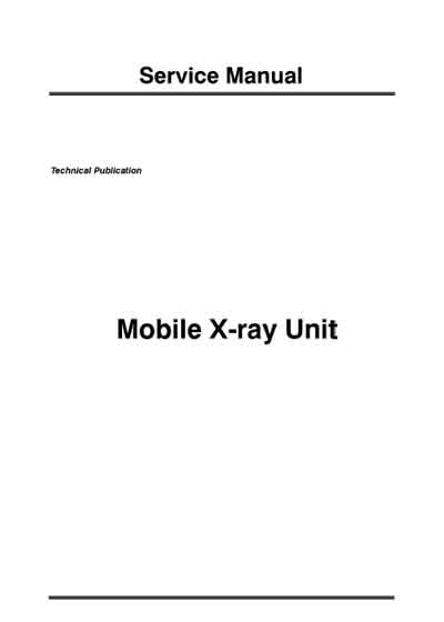 Сервисная инструкция, Service manual на Рентген Transportix TX-16-MLP, TX-20-MLP, TX-32-MLP (Radiologia)