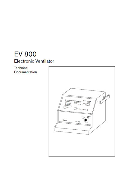 Техническая документация, Technical Documentation/Manual на ИВЛ-Анестезия EV 800