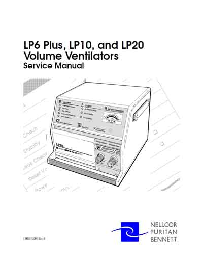 Сервисная инструкция, Service manual на ИВЛ-Анестезия LP6 Plus, LP10, LP20