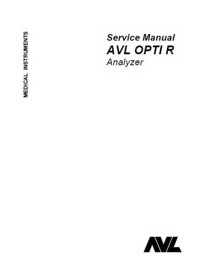 Сервисная инструкция, Service manual на Анализаторы OPTI R Rev.C