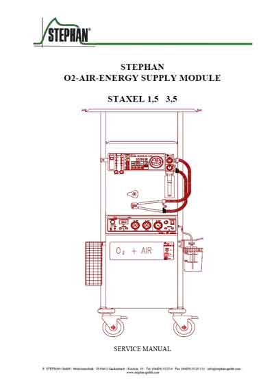 Сервисная инструкция, Service manual на ИВЛ-Анестезия Модуль подачи О2 Staxel 1,5 3,5