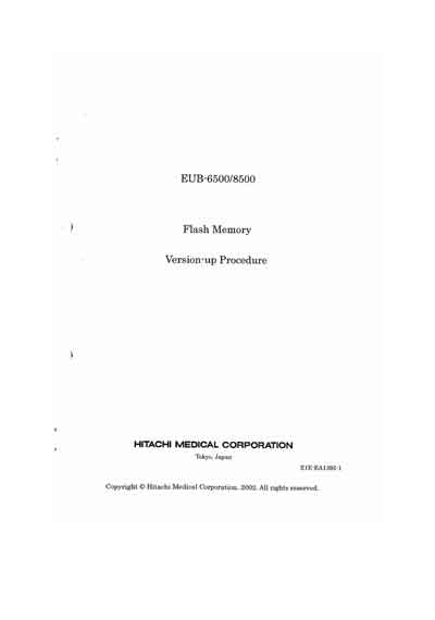 Техническая документация Technical Documentation/Manual на EUB-6500/8500 (Flash memory Version up Prosedure) [Hitachi]