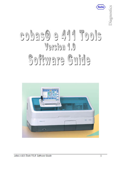 Инструкция пользователя User manual на Cobas e411 (Tools 1.0 + ПО) [Roche]