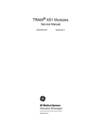 Сервисная инструкция Service manual на Модуль TRAM X-51 [General Electric]