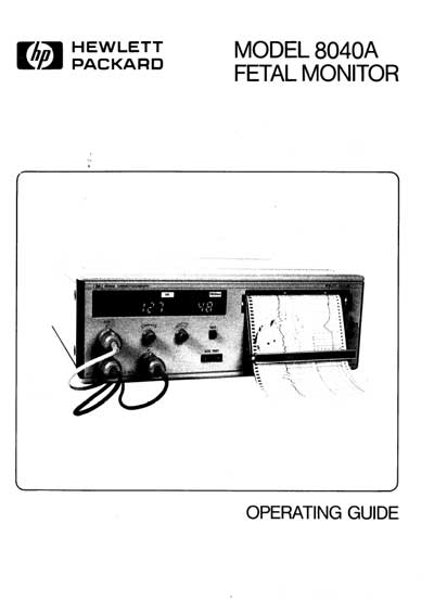 Инструкция по эксплуатации Operation (Instruction) manual на 8040A [Hewlett Packard]