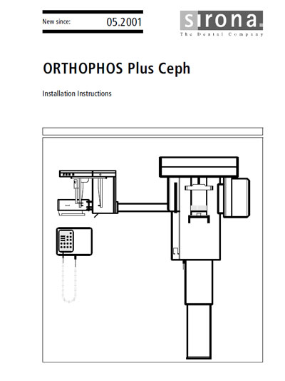 Инструкция по монтажу, Installation instructions на Рентген Orthophos Plus Ceph