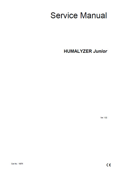 Сервисная инструкция, Service manual на Анализаторы Humalyzer Junior