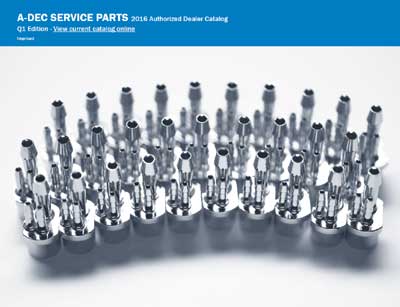 Каталог (элементов, запчастей и пр.) Catalogue, Spare Parts list на A-dec Service Parts 2016 Authorized Dealer Catalog [A-dec]