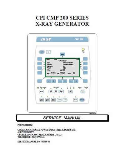 Сервисная инструкция Service manual на CMP 200 Series [CPI]
