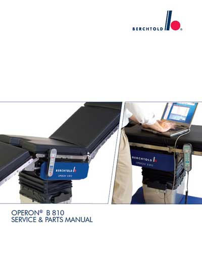 Сервисная инструкция Service manual на Операционный стол Operon B-810 [Berchtold]
