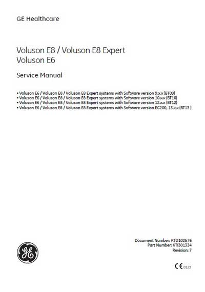 Сервисная инструкция Service manual на Voluson E6, E8, E8 Expert (Rev.7) [General Electric]