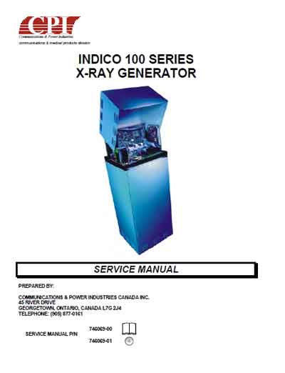 Сервисная инструкция, Service manual на Рентген-Генератор Indico 100 Series (2005)