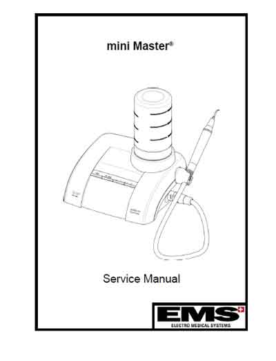 Сервисная инструкция Service manual на Mini Master [EMS]