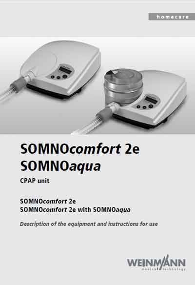 Техническое описание, инструкция по эксплуат., Technical description, instructions на Терапия SOMNOcomfort 2e, SOMNOaqua