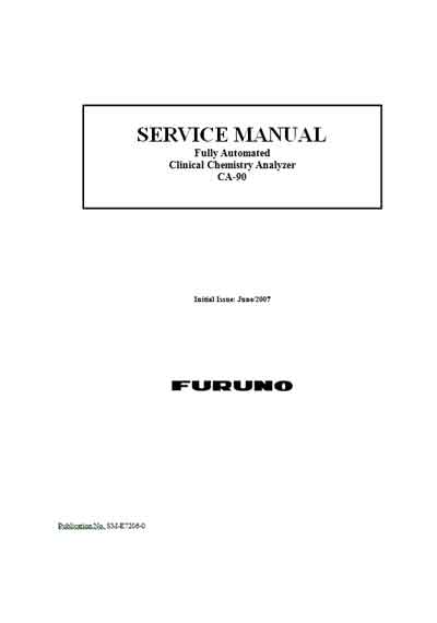 Сервисная инструкция, Service manual на Анализаторы CA-90