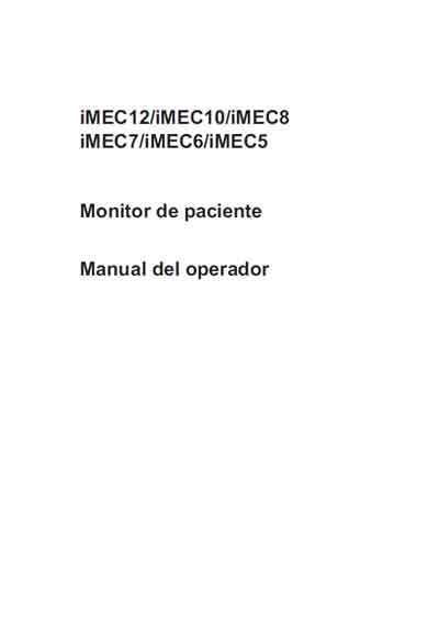 Инструкция пользователя User manual на iMEC 5, 6, 7, 8, 10, 12 [Mindray]
