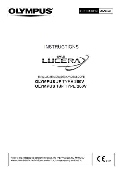 Инструкция оператора, Operator manual на Эндоскопия EVIS LUCERA, JF, TJF, Type 260V