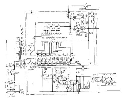 Схема электрическая, Electric scheme (circuit) на Терапия АФ-3-1 (для франклинизации и аэроионизации)