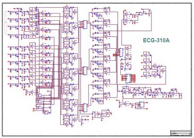 Схема электрическая, Electric scheme (circuit) на Диагностика-ЭКГ ECG-310A (Dr.Lee) - входные цепи