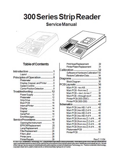 Сервисная инструкция, Service manual на Анализаторы Stat Fax 300 Series
