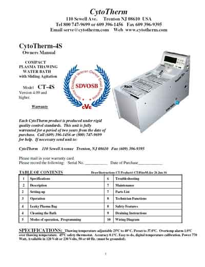 Инструкция пользователя, User manual на Разное CytoTherm-4S