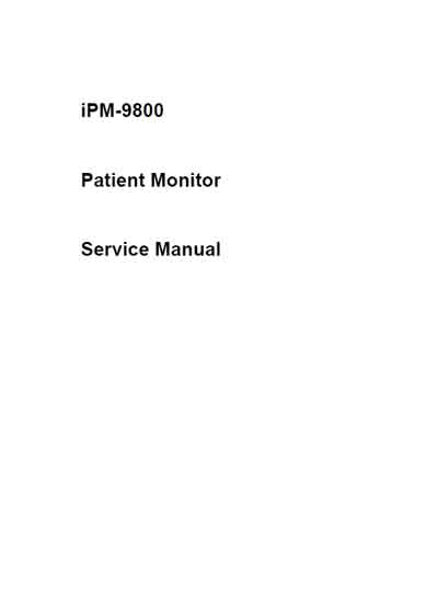 Сервисная инструкция Service manual на iPM-9800 (Rev.1.0) [Mindray]