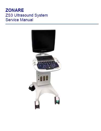 Сервисная инструкция Service manual на ZS3 Ver 2020.04 (Zonare) [Mindray]