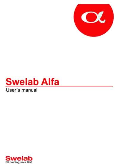 Инструкция пользователя, User manual на Анализаторы Swelab Alfa