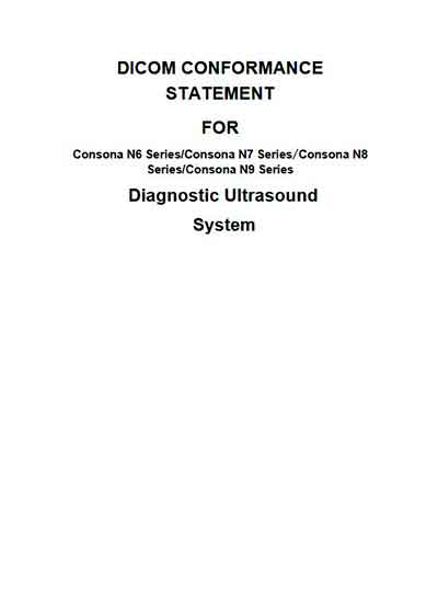 Техническая документация Technical Documentation/Manual на Consona N6, N7, N8, N9 Dicom conformance statement [Mindray]
