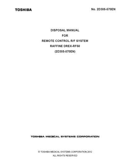 Инструкция по утилизации, Instructions for disposal на Рентген Raffine DREX-RF50