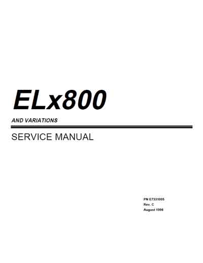 Сервисная инструкция Service manual на ELx800 [BioTek]