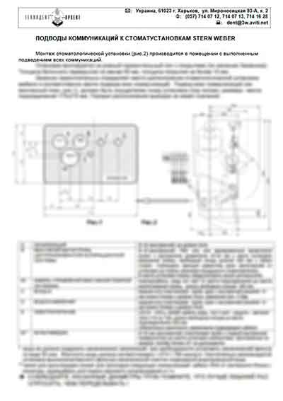 Инструкция по наладке Adjustment Instruction на Stern 300, 200, 190 (Подводы коммуникаций) [Stern Weber]