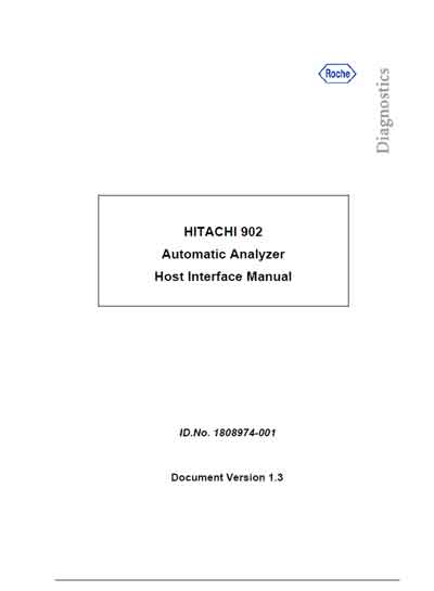 Техническое описание, Technical description на Анализаторы 902 (Host Interfase)