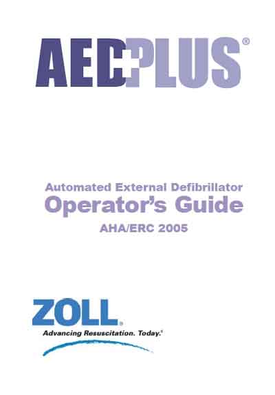 Руководство оператора Operators Guide на Дефибриллятор AED Plus [Zoll]