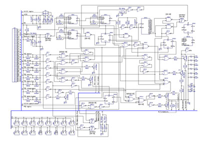Схема электрическая Electric scheme (circuit) на Флюорографическая камера КФ-400 (плата автоматики) [ЗОМЗ]
