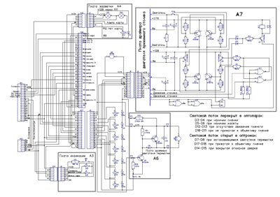 Схема электрическая, Electric scheme (circuit) на Рентген Флюорографическая камера КФ-400 (схема общая)